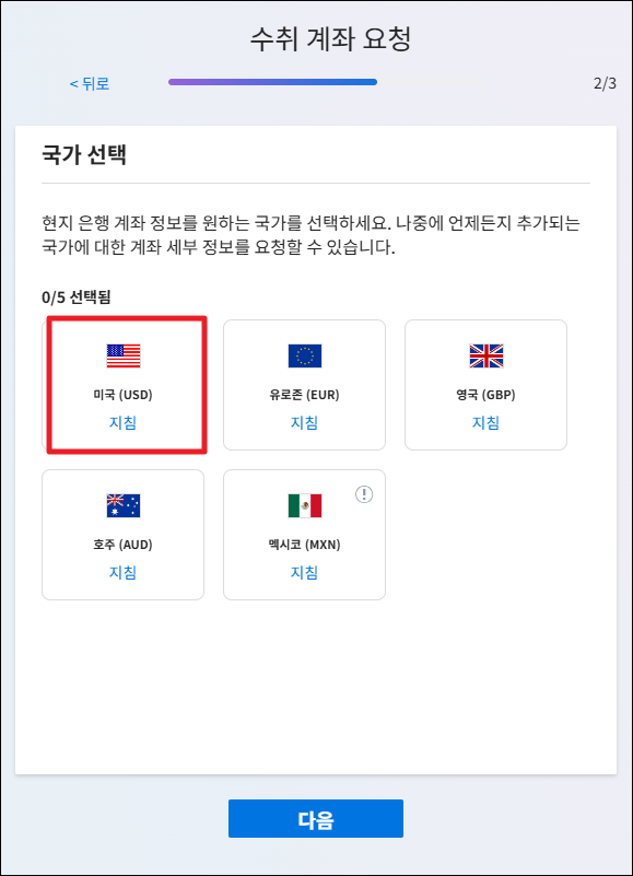 미국 은행 계좌 만드는 방법 - Payoneer로 미국 수취 계좌 생성하기(오류 해결) 16 수취 계좌 요청