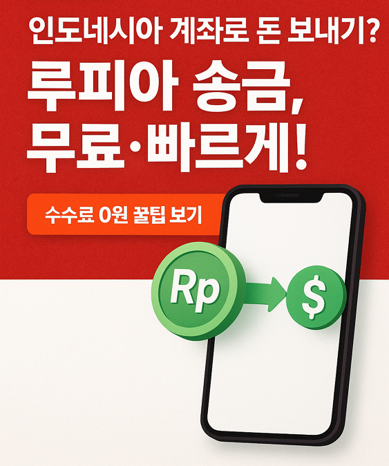 인도네시아 계좌로 돈 보내는 방법? 루피아 송금 무료로 빠르게 하기! 1 인도네시아 계좌로 돈 보내는 방법? 루피아 송금 무료로 빠르게 하기!