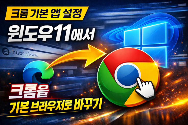 크롬 기본 앱 설정 | 윈도우11에서 크롬을 기본 브라우저로 바꾸기