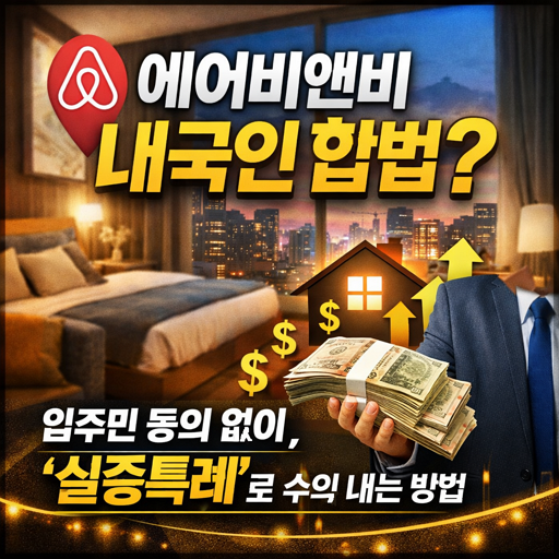 에어비앤비 내국인 합법? 입주민 동의 없이 '실증특례'로 수익 내는 방법