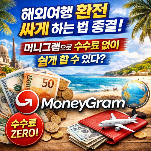 해외여행 환전 싸게 하는 법 종결, 머니그램으로 수수료 없이 쉽게 할 수있다?