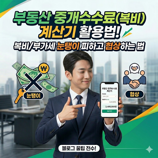 부동산 중개수수료(복비) 계산기 활용법! 복비/부가세 눈탱이 피하고 협상하는 법