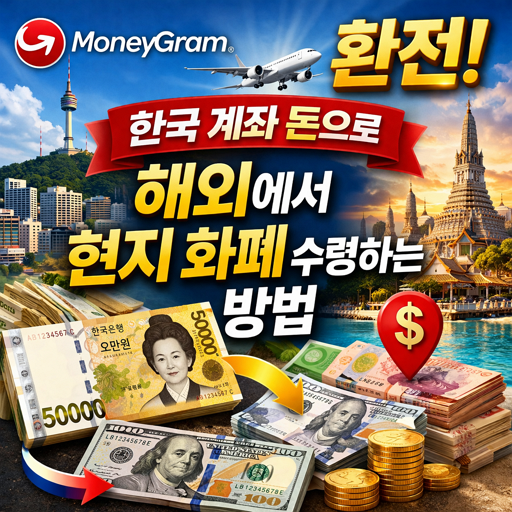 머니그램 환전: 한국 계좌 돈으로 해외에서 현지 화폐 수령하는 방법 1 머니그램 환전: 한국 계좌 돈으로 해외에서 현지 화폐 수령하는 방법
