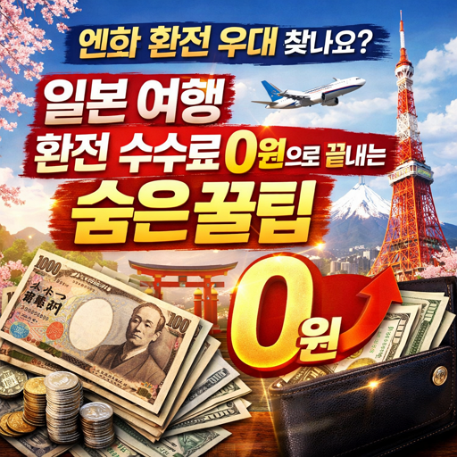 엔화 환전 우대 찾나요? 일본 여행 환전 수수료 0원으로 끝내는 숨은 꿀팁