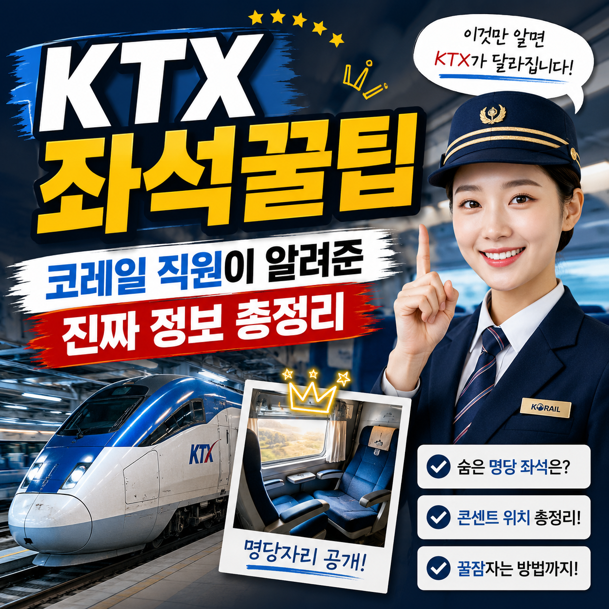 “KTX 좌석꿀팁” 코레일 직원이 알려준 진짜 정보 총정리 10가지