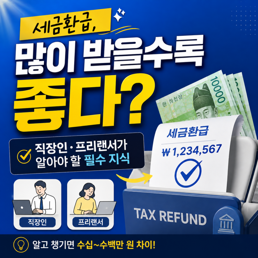 세금환급, 많이 받을수록 좋다? 직장인·프리랜서가 알아야 할 필수 지식