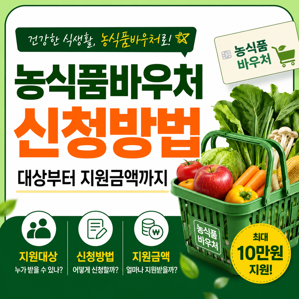 농식품바우처 신청방법, 대상부터 지원금액까지