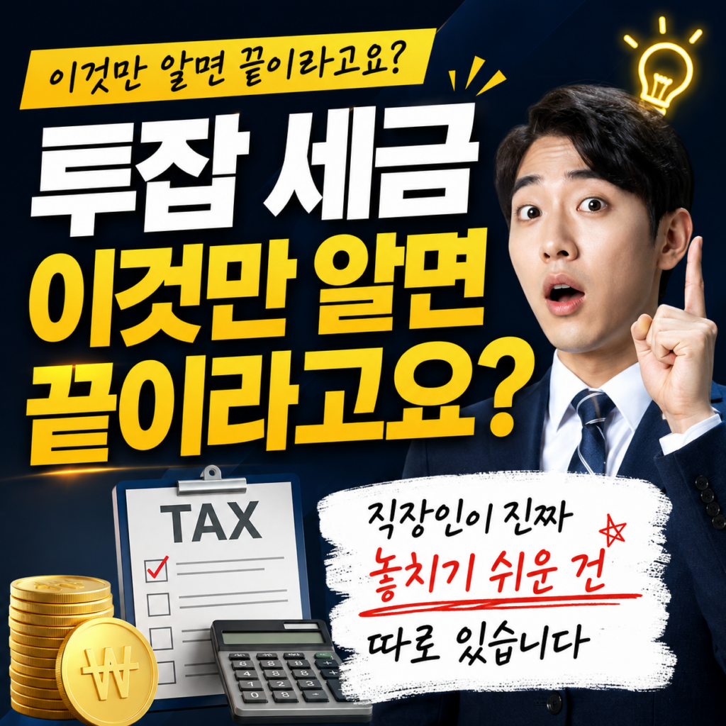투잡 세금 이것만 알면 끝이라고요? 직장인이 진짜 놓치기 쉬운 건 따로 있습니다