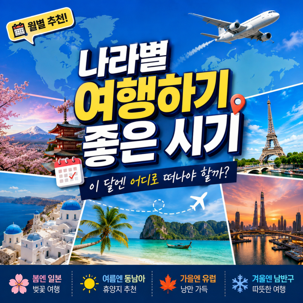 나라별 여행하기 좋은 시기, 이 달엔 어디로 떠나야 할까